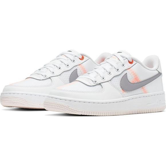 ナイキ スニーカー エアフォースワン ホワイト ネオンピンク グレー Nike Air Force 1 レディース キッズ Gs 海外取り寄せ Tings 通販 Yahoo ショッピング