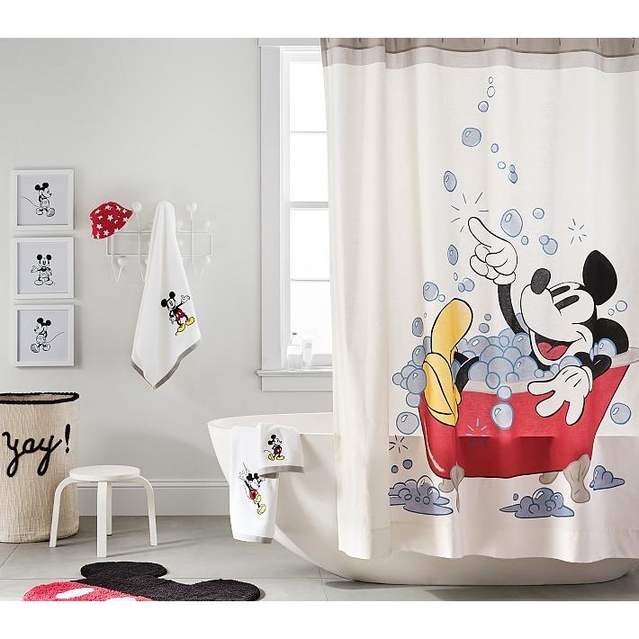 ディズニー X ポッタリーバーン ミッキー マウス シャワーカーテン Disney X Pottery Barn Mickey Mouse Shower Curtain 送料無料 Tings 通販 Yahoo ショッピング