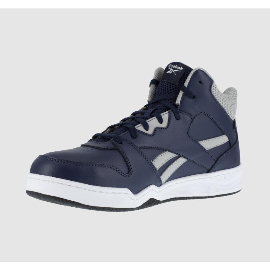 リーボック　オシャレ　安全靴　静電　BB4500　作業　Reebok　WORK　DIY　Navy　金属不使用　スリップ防止スニーカー　バッシュ　ネイビー　厚底　RB4133　先芯樹脂　Grey