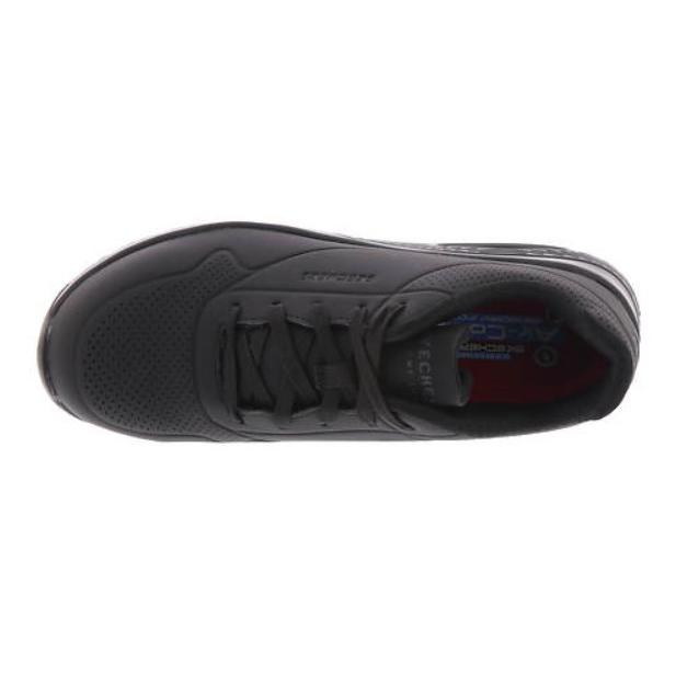 Skechers 安全靴 ブラック 静電 作業靴 PUMA スケッチャーズ ウノ ウエッジ 厚底 安全靴 先芯樹脂 静電