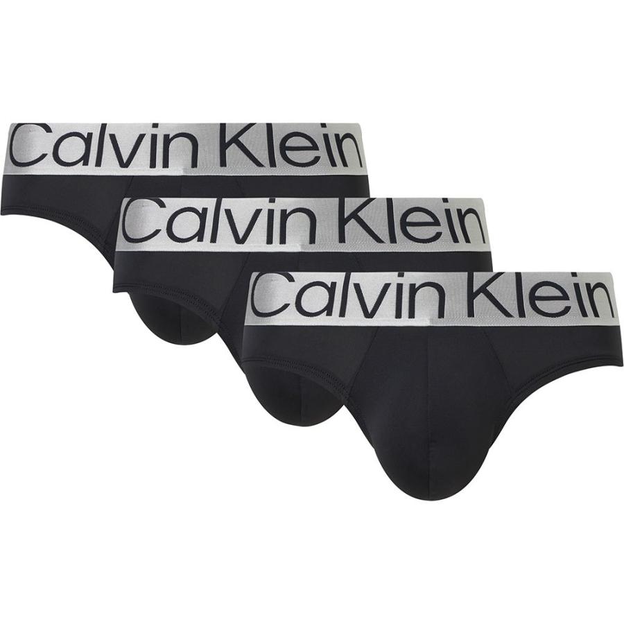 カルバンクライン ビッグロゴ ポリエステルミックス ブリーフパンツ トランクス 3枚セット Calvin Klein Slip Hip