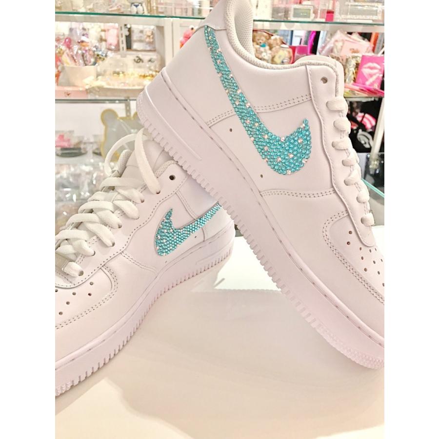 レディース Nike ナイキ Wmns Air Force 1 Low ウィメンズ エアフォース１ ロー Swarovski デコ ブルー Tink 1072 麻布十番ティンカーベル 通販 Yahoo ショッピング
