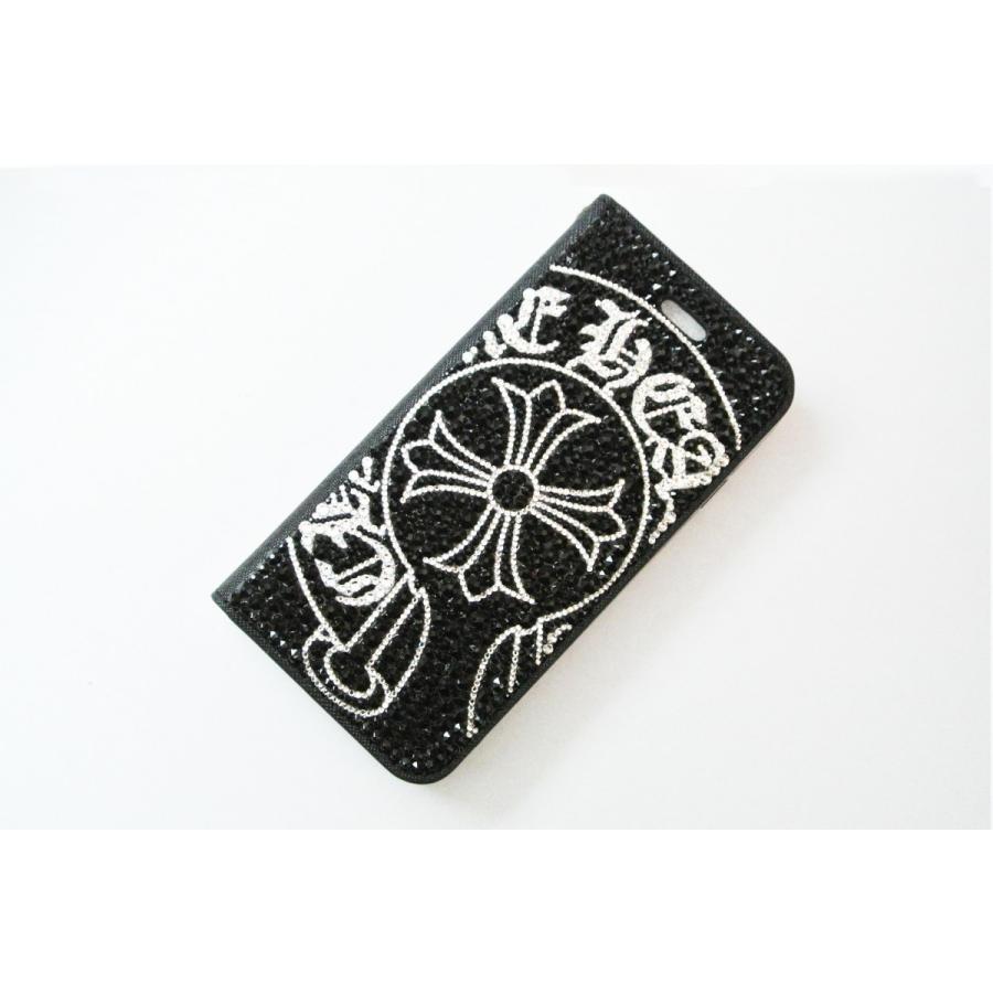 未使用★SWAROVSKI ブラック アクセサリーケース CHROME HEARTS iPhone14・14Plus・14Pro・14ProMax ケース