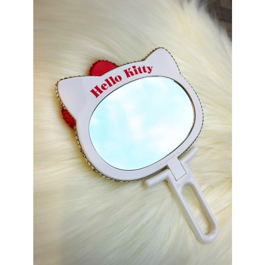 sanrio ハローキティ フェイス形ハンドミラー スワロフスキー sanrio ハローキティ フェイス形ハンドミラー スワロフスキー