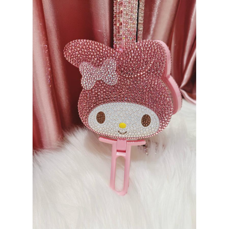 sanrio マイメロディ フェイス形ハンドミラー スワロフスキー sanrio マイメロディ フェイス形ハンドミラー スワロフスキー