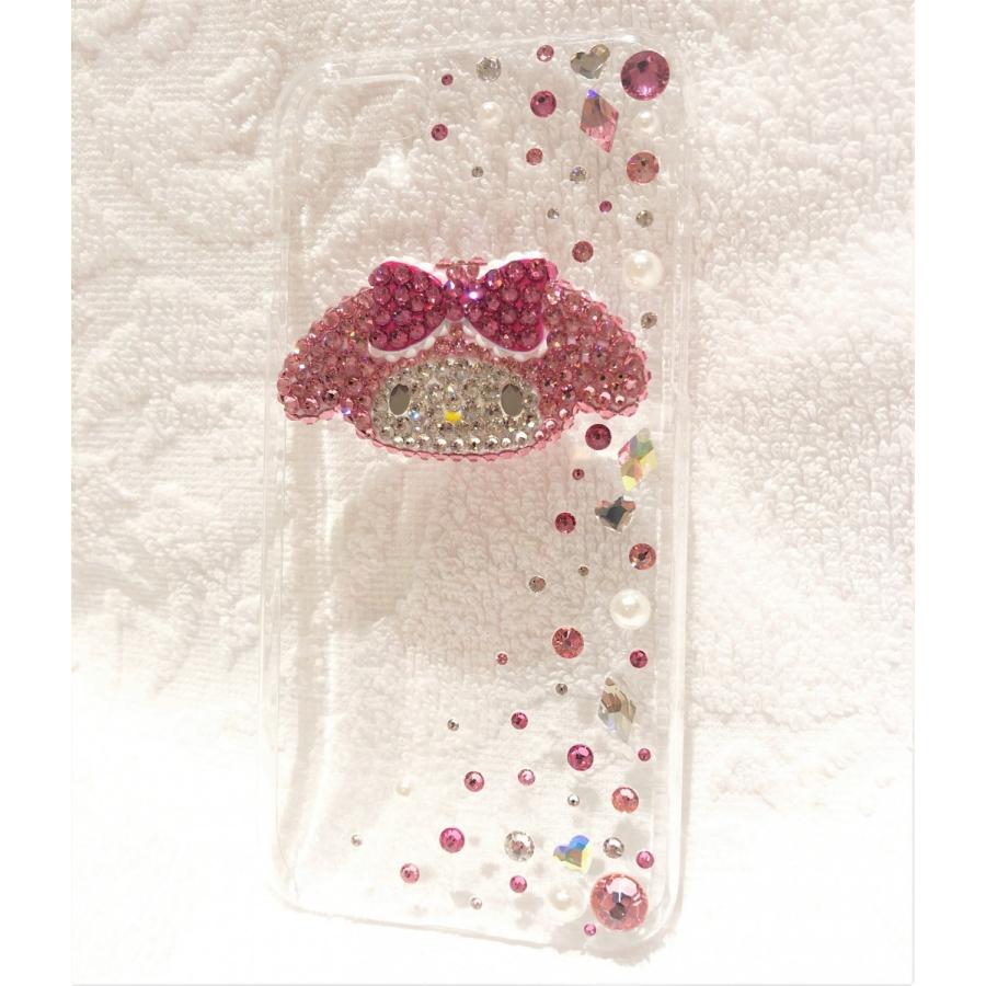 iPhone 全機種対応ケース SWAROVSKI クリア ケース マイメロディ デコ