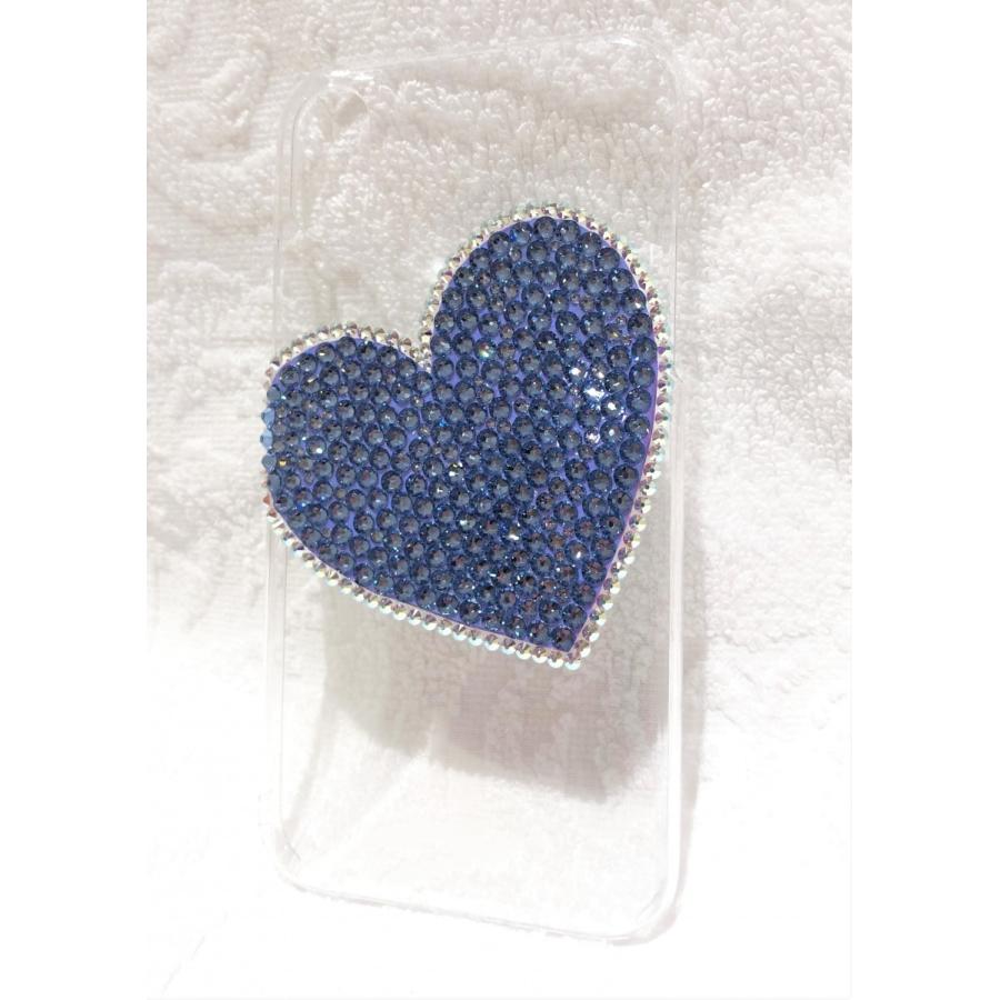 SWAROVSKI（スワロフスキー） iPhone 全機種対応ケース ハート ブルー