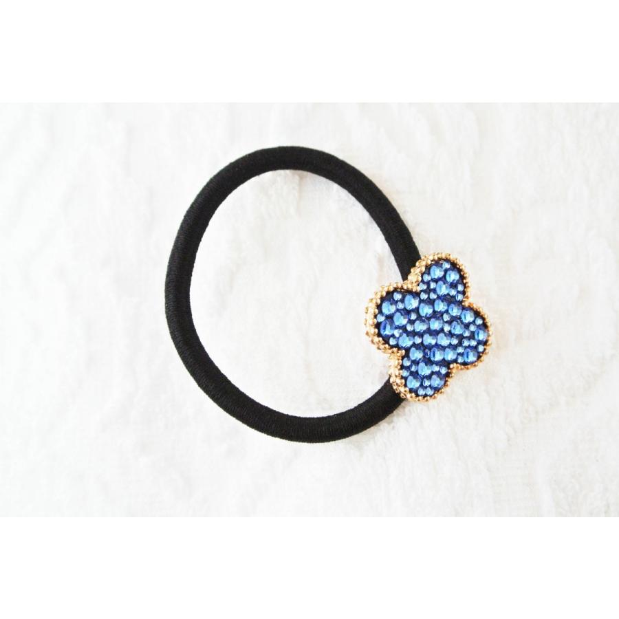 SWAROVSKI ヘアゴム SWAROVSKI カプリブルー ヴァンクリ風