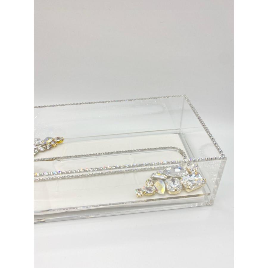 デコ ティッシュケース スワロフスキー ガラスストーン ゴージャス ビジュー SWAROVSKI ティッシュケース スワロフスキー SWAROVSKI RHINE
