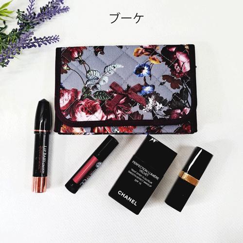 NaRaYa（ナラヤ） ミラー付きポーチ 中 ポーチ ミラー付きコスメポーチ