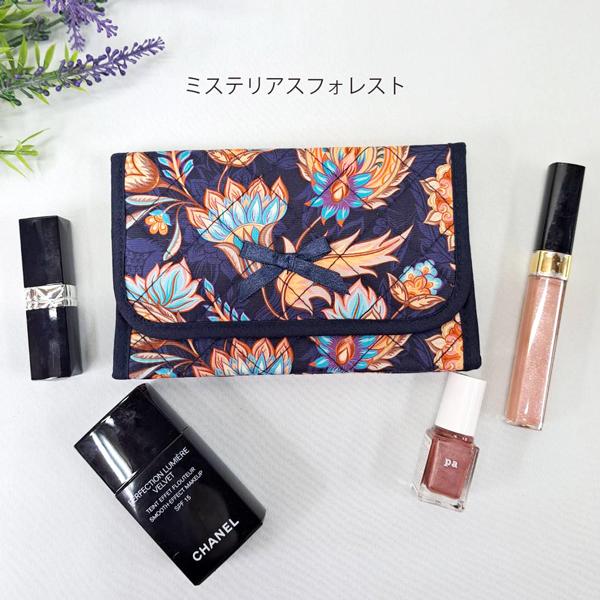 NaRaYa（ナラヤ） ミラー付きポーチ 中 ポーチ ミラー付きコスメポーチ