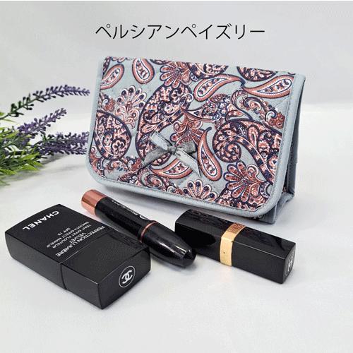 NaRaYa（ナラヤ） ミラー付きポーチ 中 ポーチ ミラー付きコスメポーチ