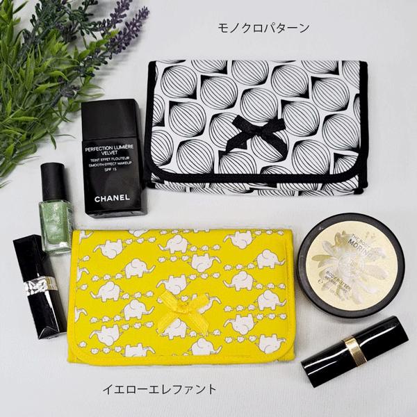 NaRaYa（ナラヤ） ミラー付きポーチ 中 ポーチ ミラー付きコスメポーチ