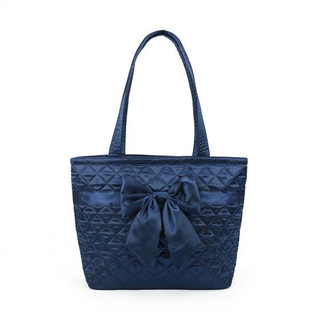 NaRaYa（ナラヤ） リボンバッグ 外ポケット付トートバッグレディース