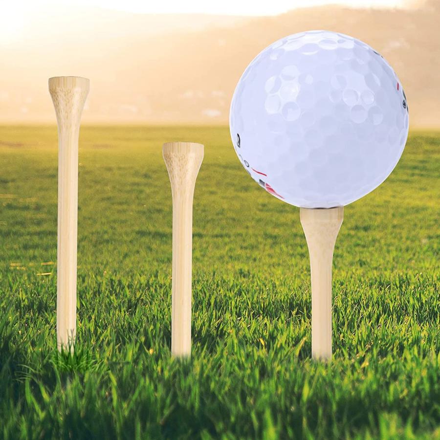 ゴルフ ティー ロングティー ショートティー 83mm 42mm 20本セット 竹