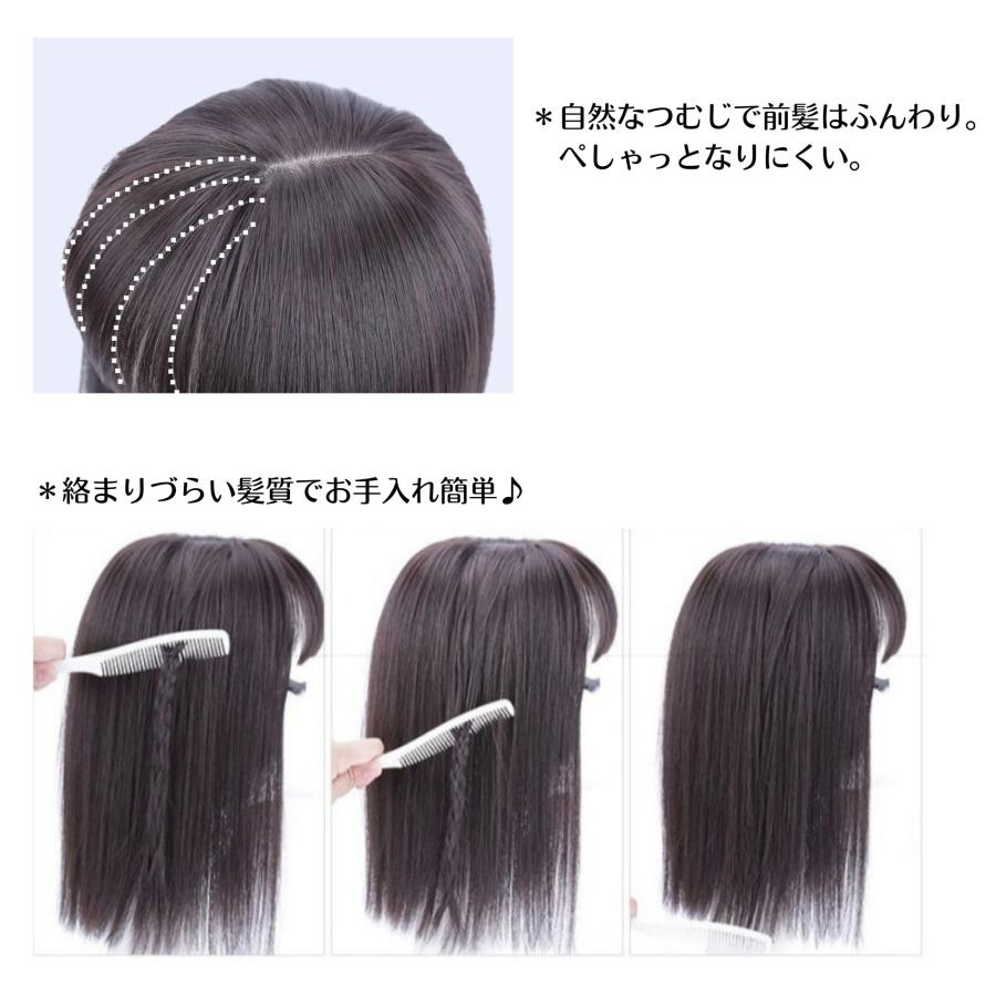 ダークブラウン 前髪ウィッグ 付属品付き pekotarou_no911