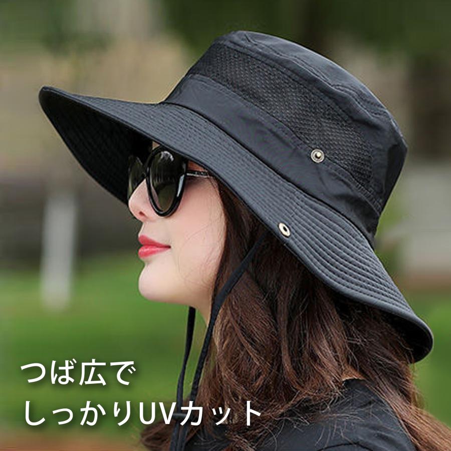 サファリハット つば広 帽子 紫外線カット UVカット 日よけ 黒 サファリハット つば広 帽子 紫外線カット UVカット 日よけ 黒