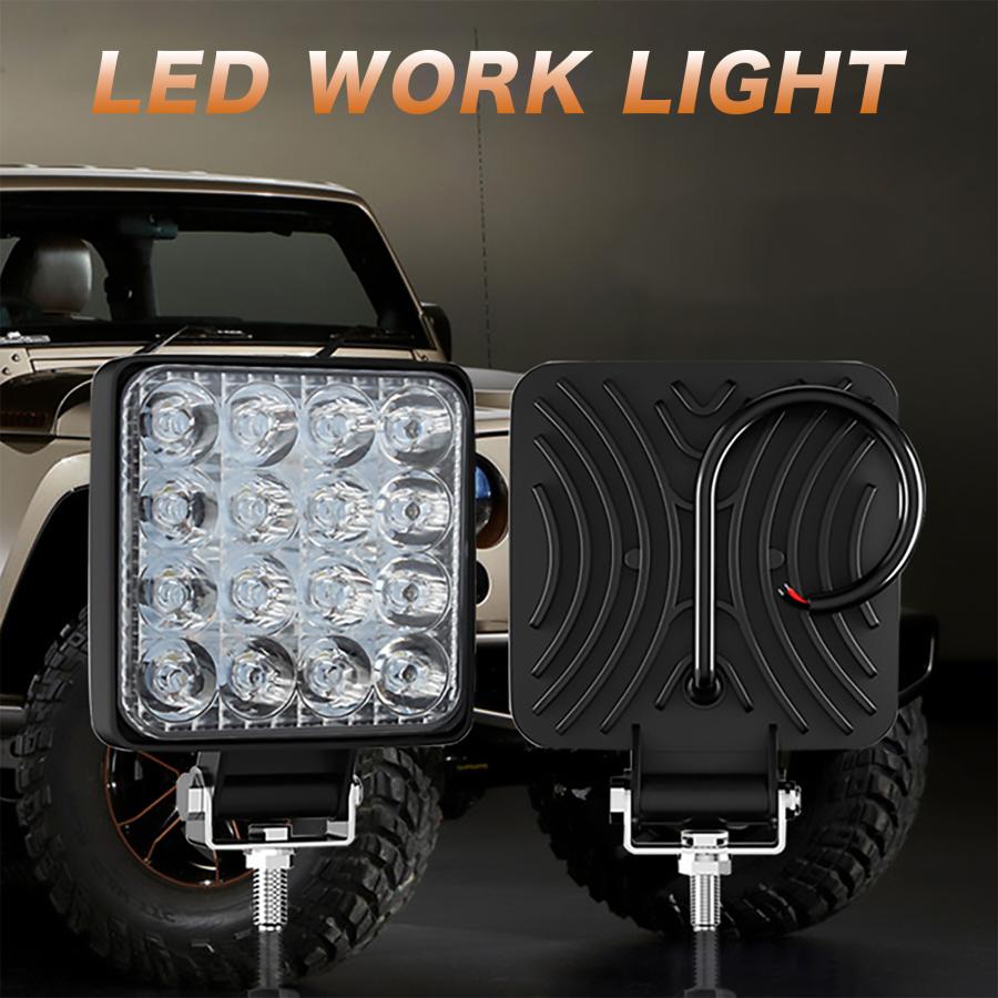 LED 作業灯 ワークライト 車 48W 2個 ライト 投光器 防水 荷台 LED 作業灯 ワークライト 車 48W 2個 ライト 投光器 防水 荷台