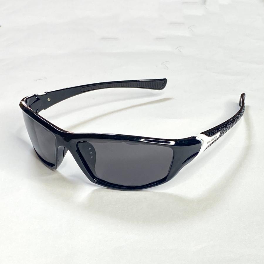 偏光 サングラス 釣り スポーツ UV 紫外線 メガネ 眼鏡 軽量 黒 メンズ