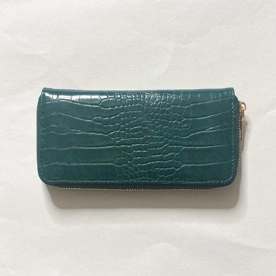 クロコダイル調 長財布 ウォレット 財布 レディース メンズ 金運