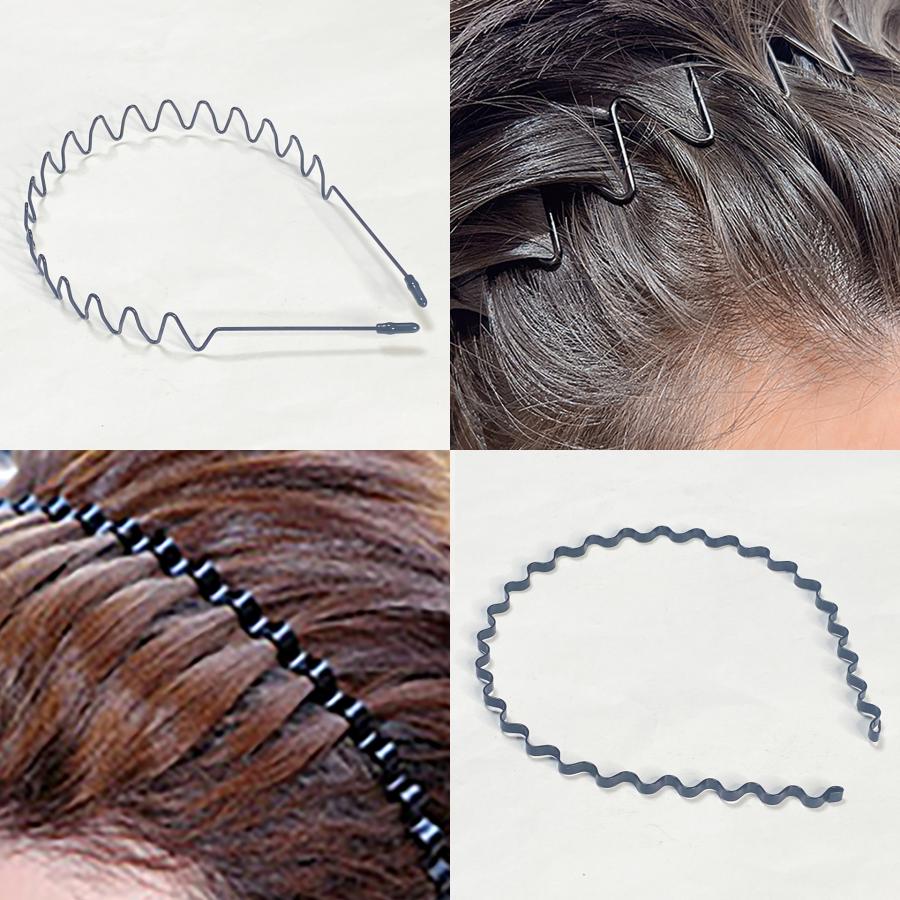 カチューシャ 波型 2個セット ヘアバンド メンズ レディース スポーツ