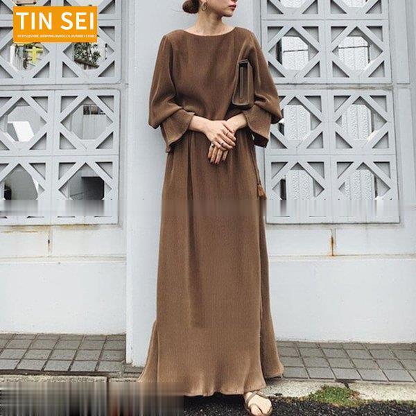 楽天ランキング1位 ワンピース レディース物 きれいめ 長袖 ワンピース Uネック 着痩せ 通勤 結婚式ドレス お出かけ オシャレ 春夏 30代40 代50代 ワンピース サイズ フリーサイズ Www Mgva Rs