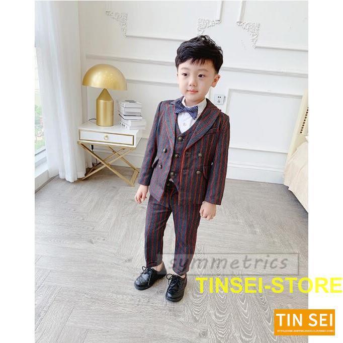 韓国子供服 スーツ 卒業式 入学式 小学生 男の子 ジャケット パンツ ベスト 3点セット ストライプ柄 スーツ 子供服 フォーマル90 100 110 1 130 140 スーツ ブレザー カラー レッド3点セット Www Bollywoodpapa Com