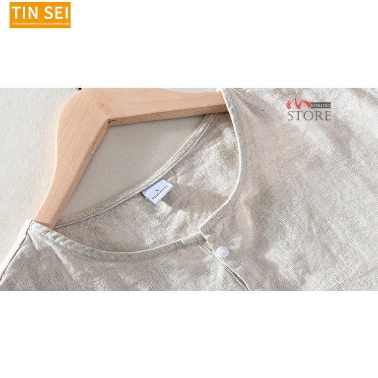 リネンシャツ メンズ 半袖シャツ バンドカラー ヘンリーネック プルオーバーシャツ 夏 夏物 カジュアル リネンシャツ メンズ 半袖シャツ バンドカラー ヘンリーネック プル