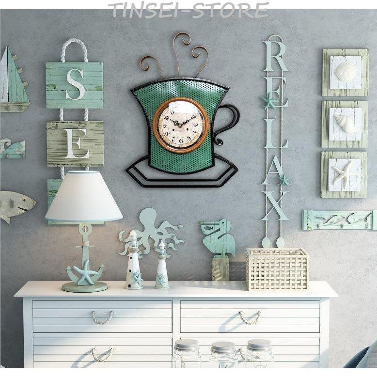 壁掛け時計 コーヒーカップの壁掛け 壁飾り 北欧 おしゃれ プレゼント ギフト 北欧風　芸術風