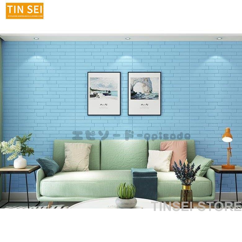 壁紙シール レンガ 石目調 壁紙 10枚セット 3d 立体 Diy 北欧 部屋 壁 のり付き 防水 防音 断熱 衝撃吸収 クッションブリック リメイクシート 70 70cm Tin109 Bz7 Tinseiヤフー店 通販 Yahoo ショッピング