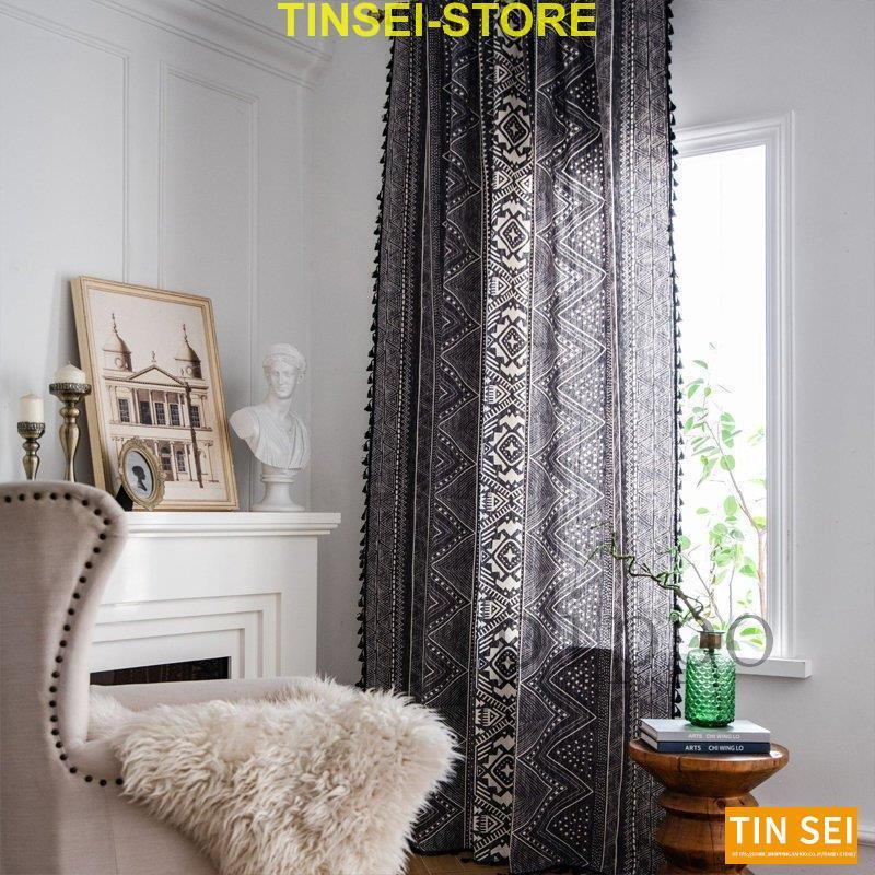 カーテン 間仕切り ロング のれん 柄 切替え 間仕切りカーテン 窓 ドア