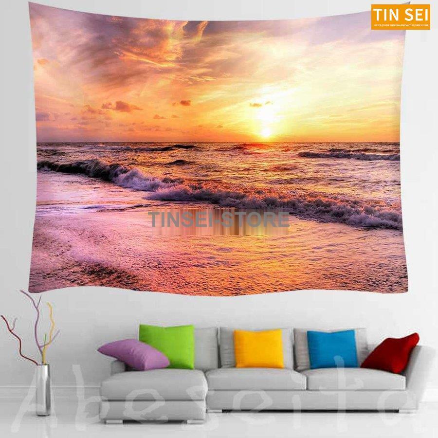 タペストリー インテリア 壁飾り 海 日暮れ 北欧 おしゃれ リビング 絵 大判 飾り方簡単 Tin1225 Tabe24 Tinseiヤフー店 通販 Yahoo ショッピング