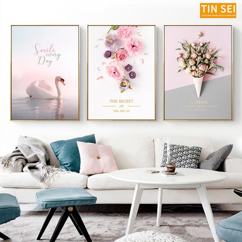 ピンク系 きれい カンバス 絵画 壁絵 インテリア モダン 額縁