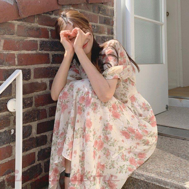 ワンピース レディース 春夏 マキシワンピース 半袖ワンピース 花柄 Aライン フレアワンピース ロング 韓国風 オシャレ 着痩せ 結婚式ドレス 40代 大人 1zq7zrdoks Hd Bio Fr