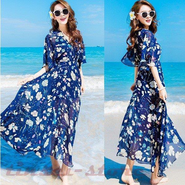 マキシワンピ マキシ丈ワンピース 夏ワンピ リゾートワンピマキシワンピ ワンピース 大人 上品 マキシワンピース 夏着痩せ感up花柄 ボヘミアン Tin319 Flg1 Tinseiヤフー店 通販 Yahoo ショッピング
