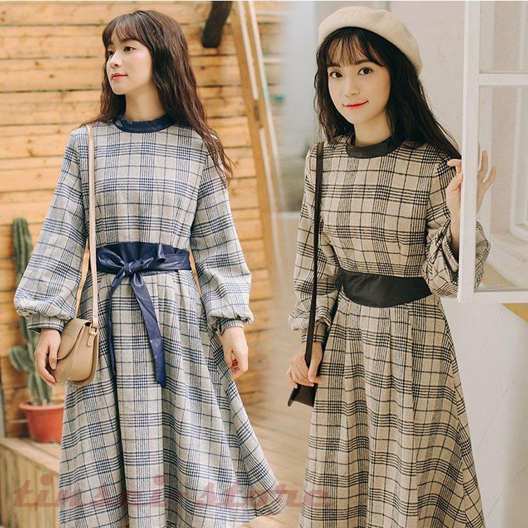 ワンピース レディース 秋冬 ダッフル ワンピース チェック 柄 Aライン 暖かい ワンピース ワンピ キレイめ 婦人服 Tin319 Flg Tinseiヤフー店 通販 Yahoo ショッピング