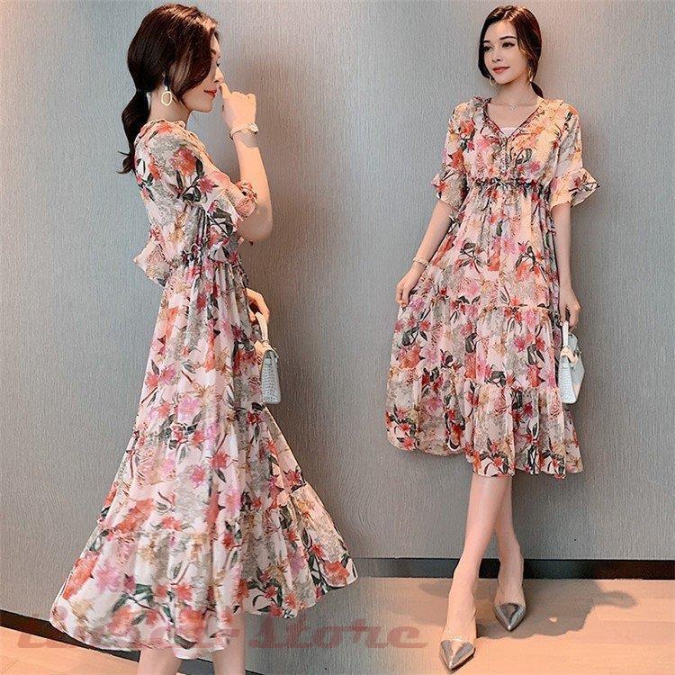 ワンピース レディース 40代 キレイめ ルロング丈ワンピース 春夏 五分