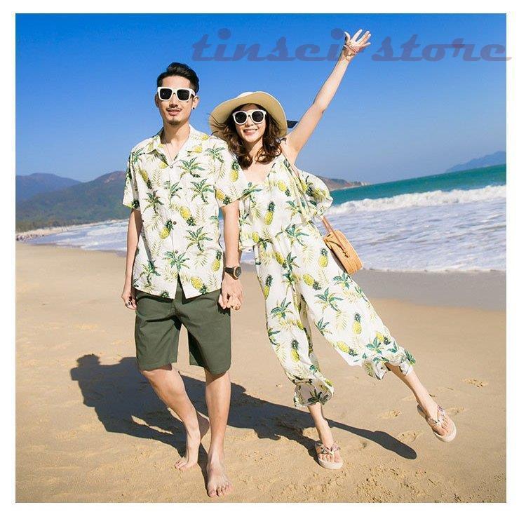 親子ペア服 親子ペアルック 姉妹おそろい服 夏 女の子 レディース 男の子 メンズ ワイドパンツ 連体服 パイナップル柄 シャツ セットアップ ハワイ風 海旅行 Tin319 Kids1047 Tinseiヤフー店 通販 Yahoo ショッピング