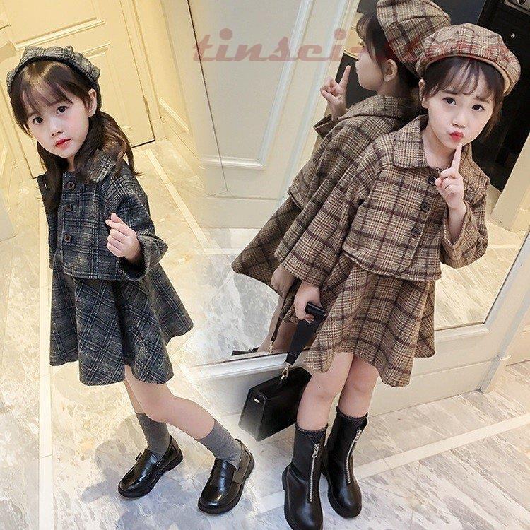 韓国子供服 キッズセットアップ 子とも3点セット 舗 秋冬 女の子 可愛い ベレー帽 帽子贈り おしゃれ 結婚式 入学式 卒園式 子とも服 2色 チェックセット