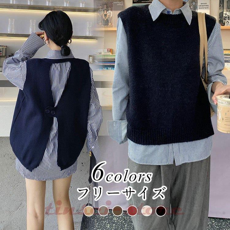 ベスト ニットベスト 秋冬 トップス レディース スクール 韓国風 仕事 学生 高校 ニット オフィス カジュアル おしゃれ ピンク 赤 白 黒 茶 黄 代 30代 40代 Tin323 Tops57 Tinseiヤフー店 通販 Yahoo ショッピング