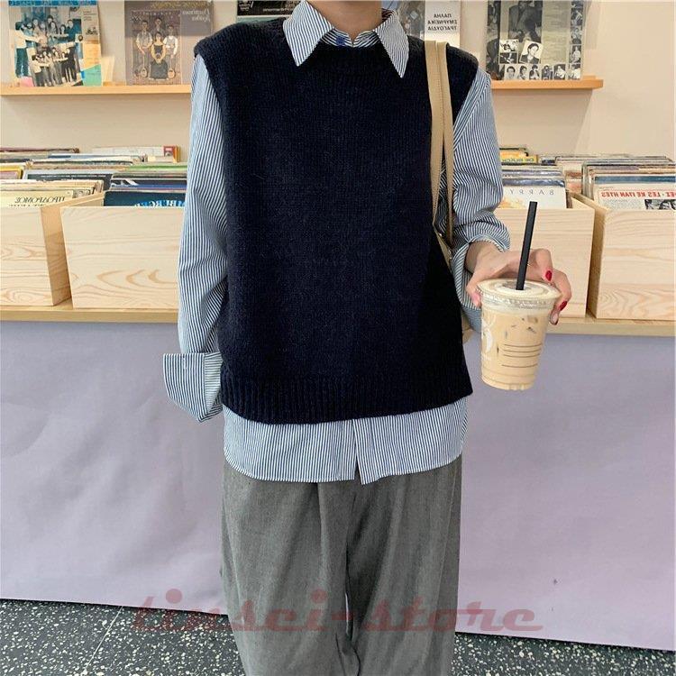 ベスト ニットベスト 秋冬 トップス レディース スクール 韓国風 仕事 学生 高校 ニット オフィス カジュアル おしゃれ ピンク 赤 白 黒 茶 黄 代 30代 40代 Tin323 Tops57 Tinseiヤフー店 通販 Yahoo ショッピング
