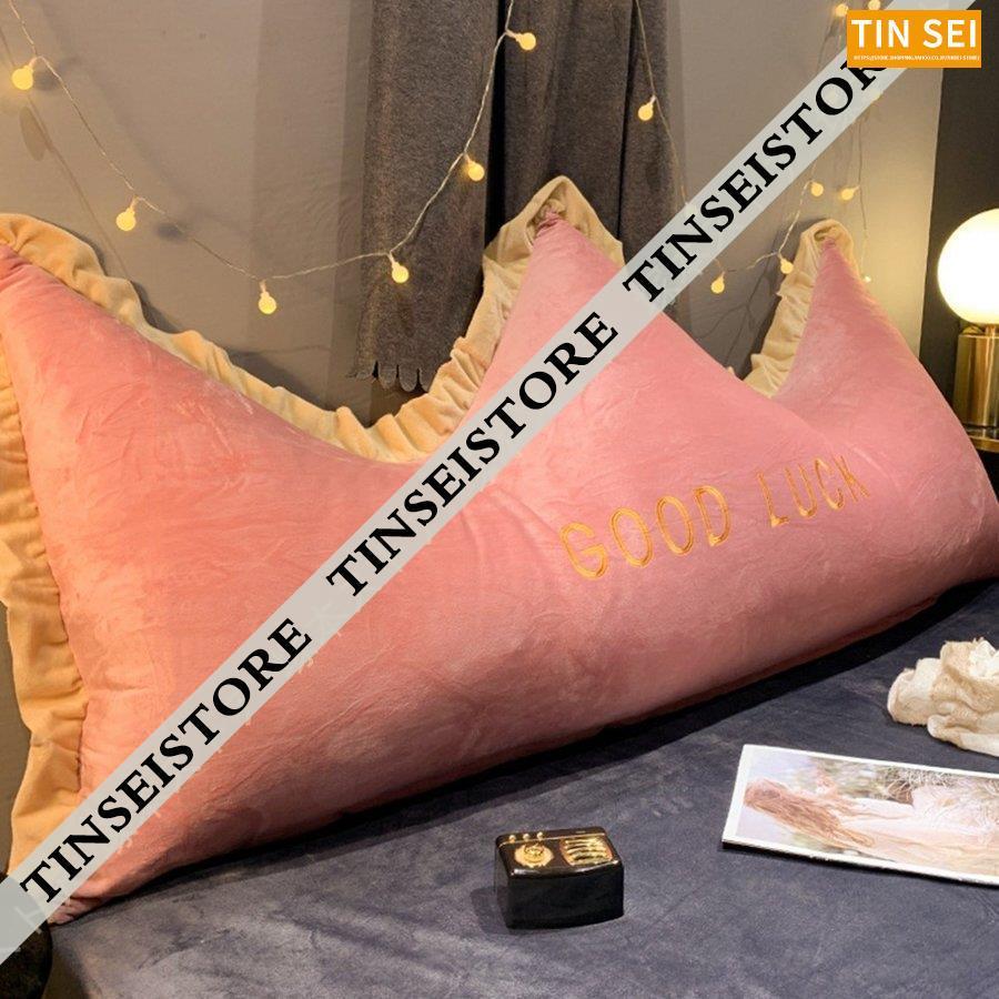 ベッドの背もたれ枕 クラウン ヘッドボードのクッション 3 次元 ソフトバッグ 畳 ウエスト バックを保護 ソファやベッドの 取り外し可能なカバー ヘッドボード