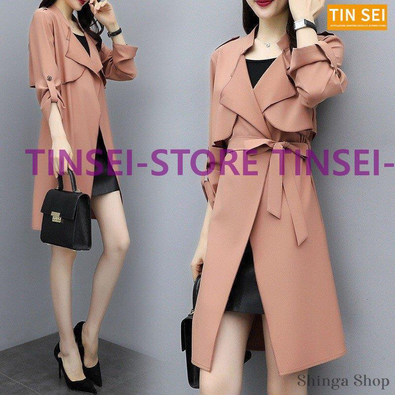 コート スプリングコート ライトアウター トレンチコート 薄手 ロングコート 春コート 韓国風 大きいサイズ 着痩せ おしゃれ ピンク ベージュ Tinsei0714 Nww757 Tinseiヤフー店 通販 Yahoo ショッピング