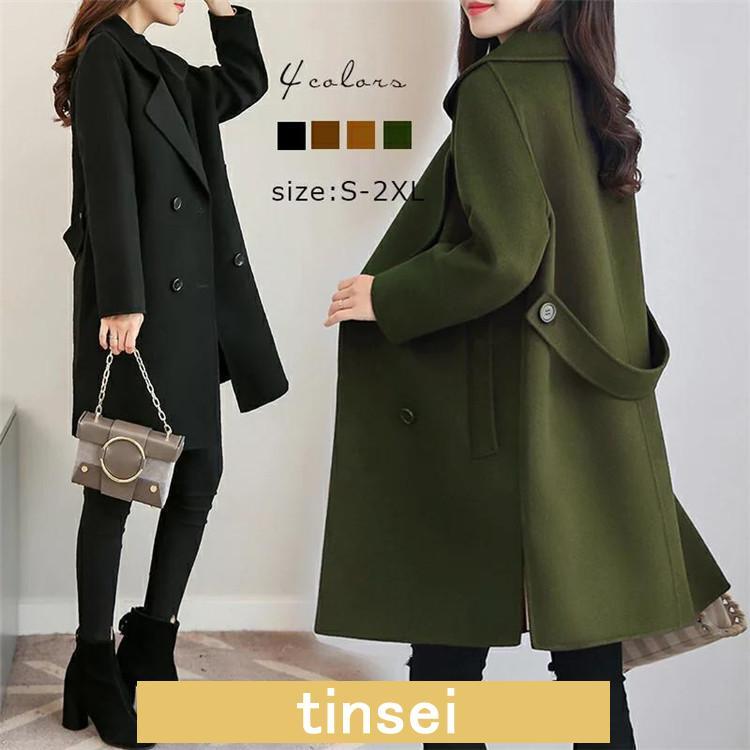チェスターコート 秋冬 暖かい レディース ロング ダブル コート アウター カジュアル 大きいサイズ 30代 40代 きれいめ OL 通オフィス ビジネス あったか チェスターコート 秋冬 暖かい レディース ロング ダブル コート