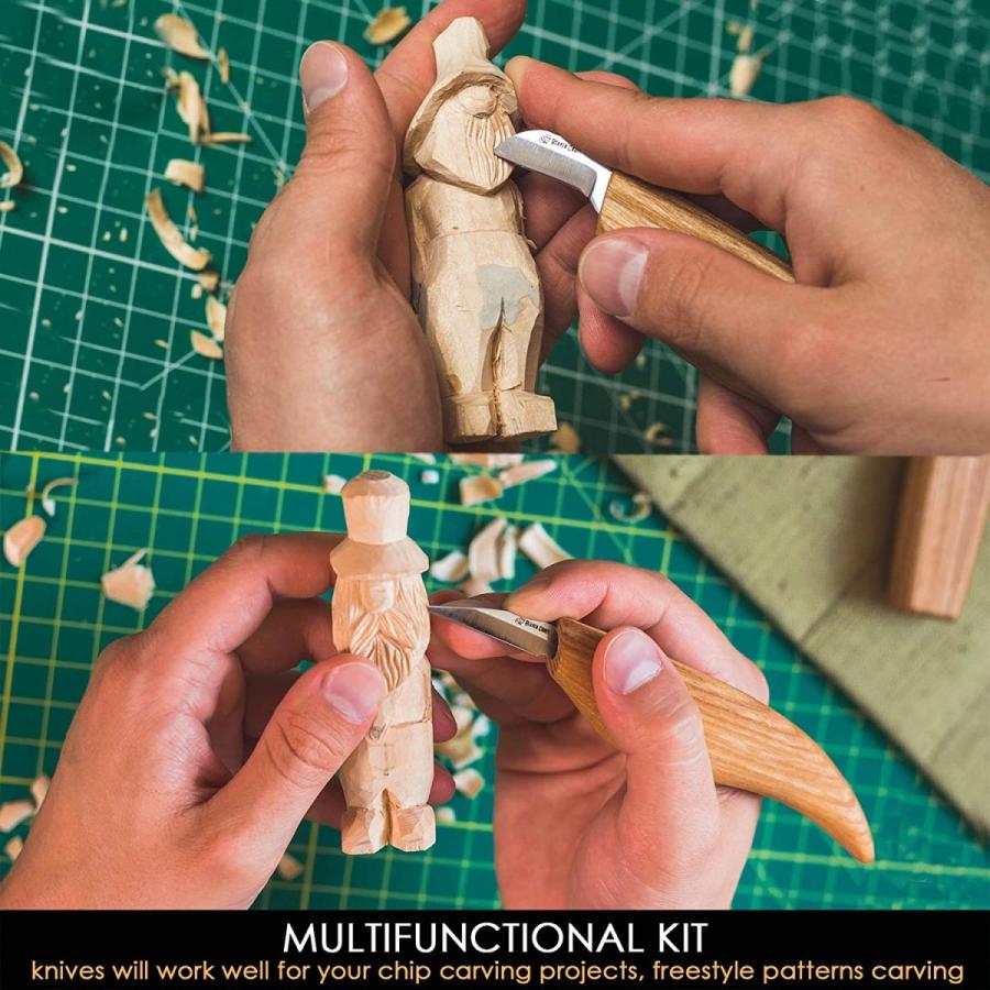 BeaverCraft 木製彫刻キット S16  ウィトルウッドナイフキット  初心者向けウィッディングキット  木製彫刻ナイフセット 木製ブロックスブランク｜tiny-bird-store｜05