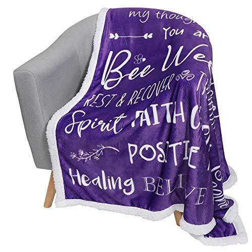 超特価激安 Blanket Throw Well Get BLANKIEBLISS Purple Bl Gift Compassion Fleece Sherpa ベビー毛布