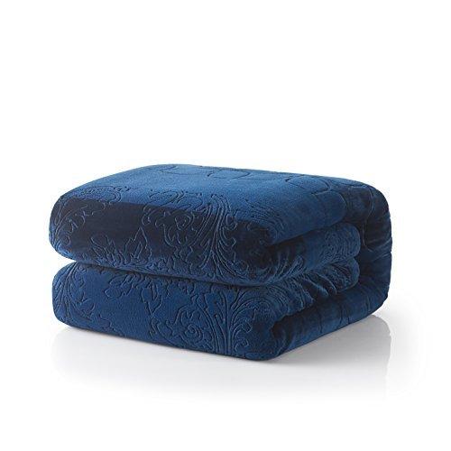 Tache Home Fashion VE6209350x60 Elegant Flannel Sherpa Throw Blankets 50x60 ベビー毛布
