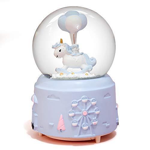 大特価 色が変わるledライト かわいいユニコーンホースミュージカルスノードーム Qtkj バルーンスノードーム 6インチ 高さ100mm 電車のベース付き オブジェ 置き物 Kidsworld Vic Edu Au