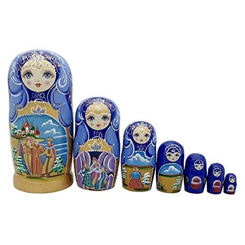 豊富なギフト Set of 7 Beautiful Traditional Russian Nesting Dolls Matryoshka Dolls for K その他人形