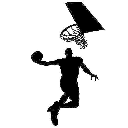 Boodecal ビニールバスケットボール選手 スラムダンクシルエット バスケットボールとバスケット付き ウォールデカール ステッカー 壁画 バスケッ Ys Tiny Bird 通販 Yahoo ショッピング